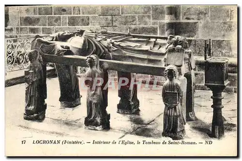 Cartes postales Locronan Interieur de l&#39eglise le tombeau de Saint Roman