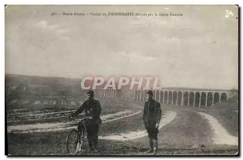 Cartes postales Militaria Viaduc de Dannemarie detruit par le genie francais