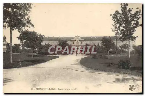 Cartes postales Militaria Montpellier Caserne du Genie