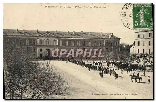 Ansichtskarte AK Militaria 2eme Regiment du Genie Depart pour les manoeuvres