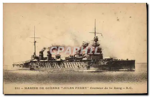 Cartes postales Bateau Jules Ferry Croiseur de 1er rang