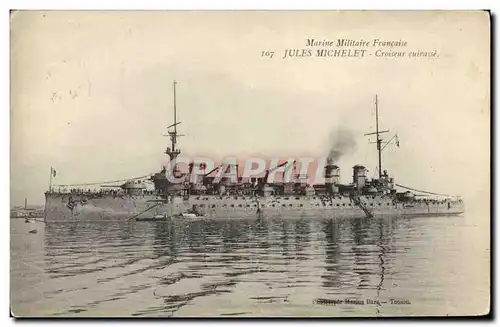 Cartes postales Bateau Jules Michelet Croiseur cuirasse