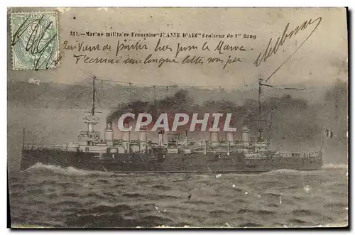 Ansichtskarte AK Bateau Jeanne d&#39Arc Croiseur de 1er rang