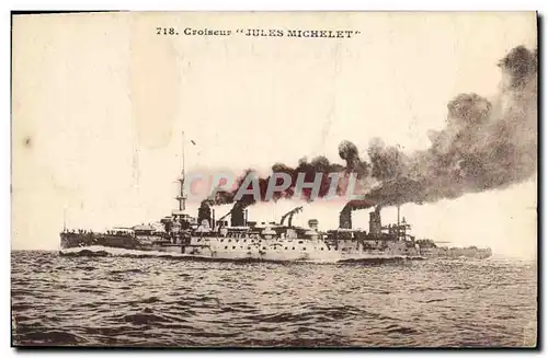 Cartes postales Bateau Croiseur Jules Michelet