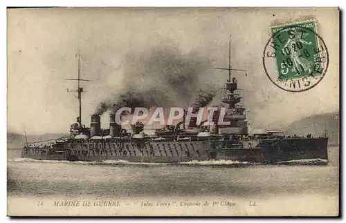 Cartes postales Bateau Jules Ferry Croiseur de 1ere classe