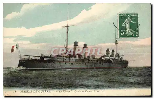 Cartes postales Bateau Le Kleber Croiseur Cuirasse