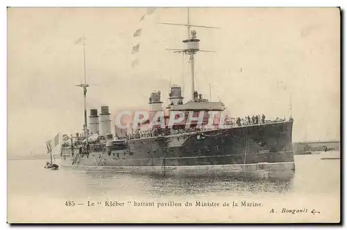 Cartes postales Bateau Le Kleber battant pavillon du Ministere de la Marine