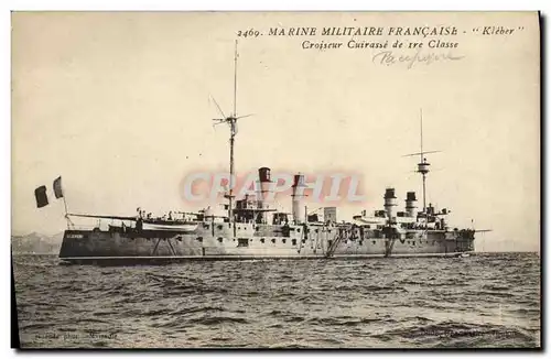 Cartes postales Bateau Le Kleber Croiseur Cuirasse de 1er classe