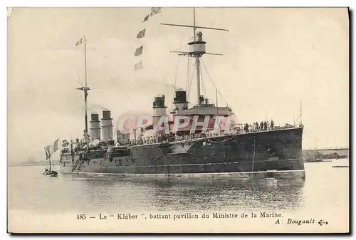 Cartes postales Bateau Le Kleber battant pavillon du Ministere de la marine
