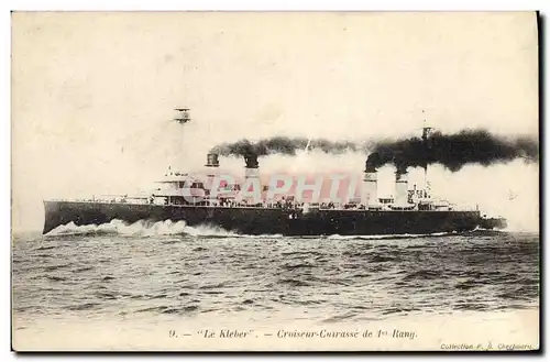 Ansichtskarte AK Bateau Le Kleber Croiseur Cuirasse de 1er rang