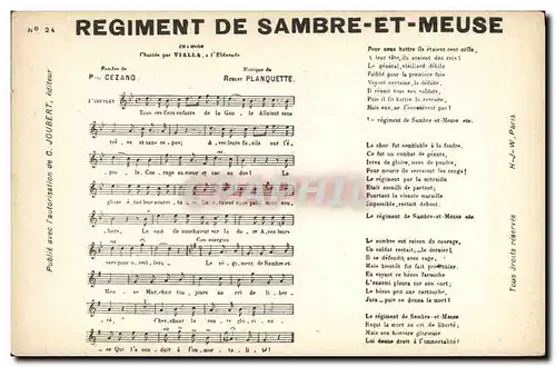 Ansichtskarte AK Regiment de Sambre et Meuse Cezano Rozier Planquette