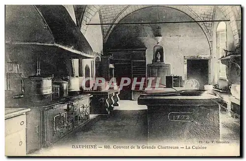 Cartes postales Cuisine Dauphine Couvent de la Grande Chartreuse La cuisine