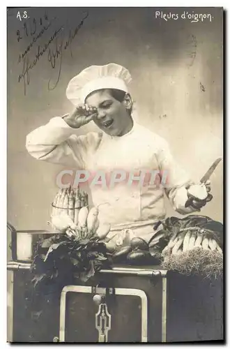 Cartes postales Cuisine Enfant Cuisinier Pleurs d&#39oignon