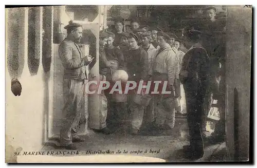 Cartes postales Cuisine Marine Distribution de la soupe a bord