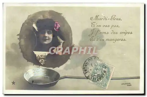 Cartes postales Cuisine Femme Mardi Gras