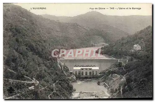 Cartes postales Electricite Puy de Dome l&#39usine et le barrage