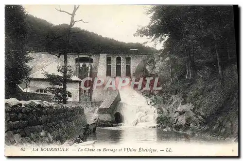Cartes postales Electricite La Bourboule La chute au barrage de l&#39usine electrique