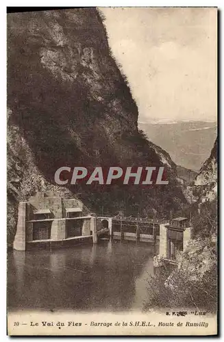 Cartes postales Electricite Le Val du Fier Barrage de la SHEL Route de Rumilly