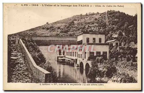 Cartes postales Electricite L&#39usine et le barrage des Fades