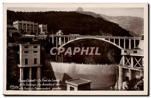 Cartes postales moderne Electricite Corps Isere Le pont du Sautet et el barrage La chambre d&#39eau et le poste de comma