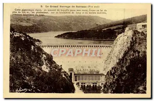 Cartes postales Electricite Le grand barrage de Sarrans