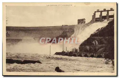 Cartes postales Electricite Ouverture des vannes au barrage d&#39Eguzon Creuse