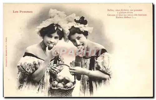 Cartes postales Fantaisie Femmes Les pommes