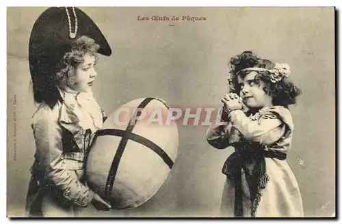 Cartes postales Fantaisie Enfants Les oeufs de Paques