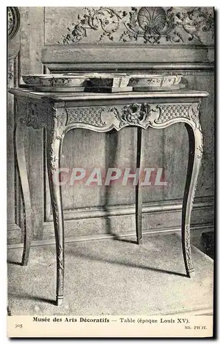 Cartes postales Musee des Arts Decoratifs TAble louis XV