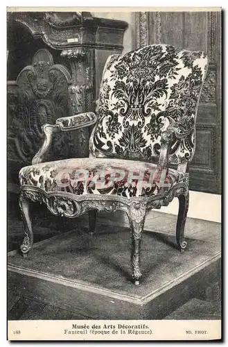 Cartes postales Musee des Arts Decoratifs Fauteuil Regence