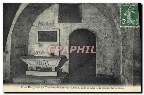 Ansichtskarte AK Eu Tombeau de Philippe d&#39Artois dans la crypte de l&#39eglise Notre Dame