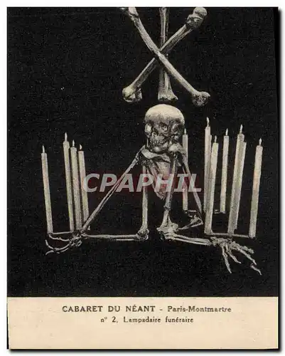 Cartes postales Paris Cabaret du Neant Montmartre Lampadaire funeraire