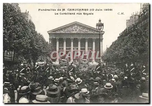 Cartes postales Funerailles de M Chauchard Le corbillard rue Royale