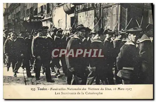 Cartes postales Toulon Funerailles nationales des victimes du Iena Les survivants de la catastrophe