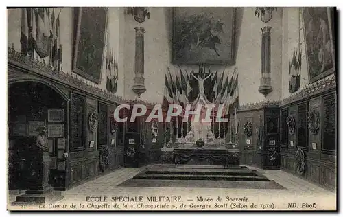 Cartes postales Militaria Ecole speciale militaire Musee du souvenir Le choeur de la chapelle de al Chevauchee d