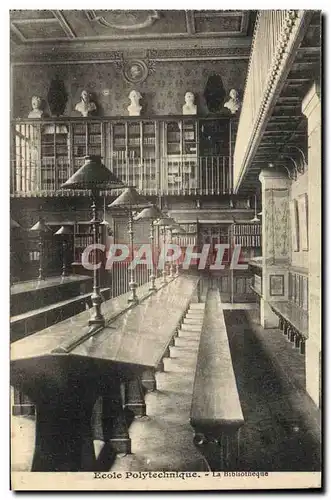 Cartes postales Militaria Ecole polytechnique La bibliotheque