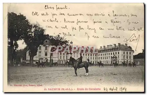 Cartes postales Militaria Ecole de cavalerie Saumur