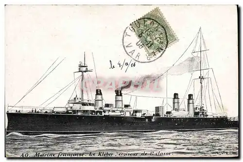 Cartes postales Bateau Le Kleber Croiseur de 1ere classe