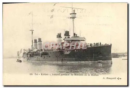 Cartes postales Bateau Le Kleber battant pavillon du Ministre de la Marine