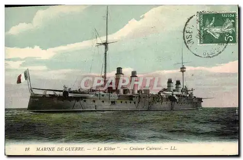 Cartes postales Bateau Le Kleber Croiseur Cuirasse