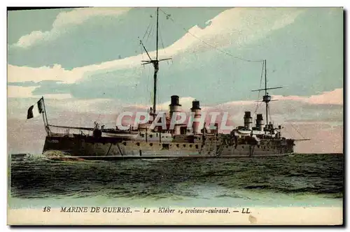 Ansichtskarte AK Bateau Le Kleber Croiseur Cuirasse