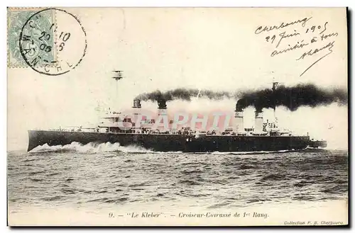 Ansichtskarte AK Bateau Le Kleber Croiseur Cuirasse de 1er rang