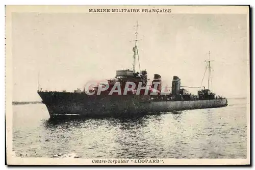 Cartes postales Bateau Contre torpilleur Leopard
