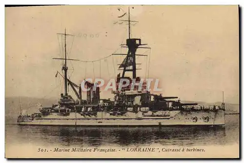 Cartes postales Bateau Lorraine Cuirasse a turbines