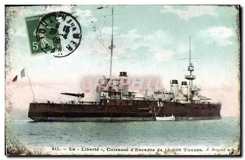 Cartes postales Bateau La Liberte Cuirasse d&#39escadre