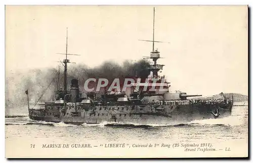 Cartes postales Bateau Liberte Cuirasse de 1er rang