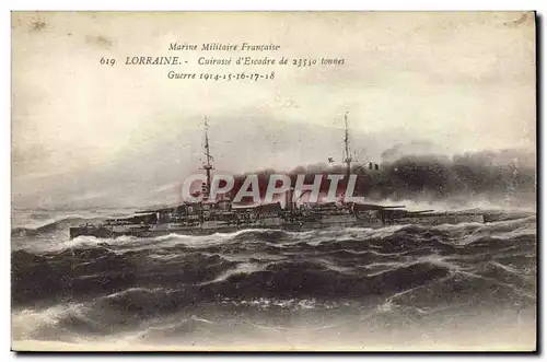 Cartes postales Bateau Lorraine Cuirasse d&#39escadre