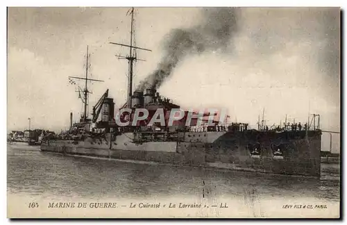 Cartes postales Bateau Le cuirasse La Lorraine