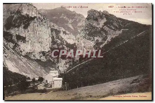 Cartes postales Electricite Vallee de l&#39Aude Gorges de St Georges l&#39usine electrique et son grand tuyeau d