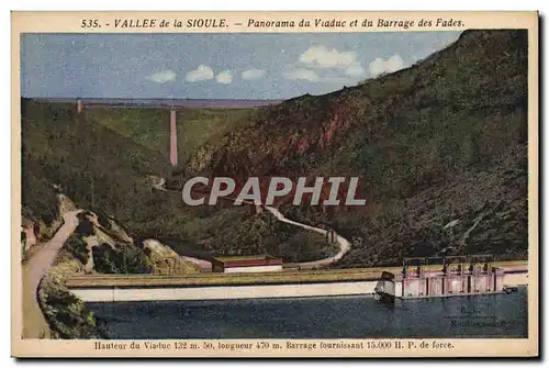 Ansichtskarte AK Electricite Vallee de la Sioule Panorama du viaduc et du barrage des Fades Viaduc